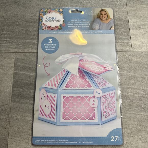 Sew Homemade Metal Dies Set Crafters Companion Pretty Decadent Gift Box NEW - Picture 1 of 2